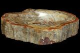 Colorful Polished Petrified Wood Bowl - Madagascar #108202-1
